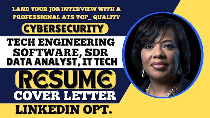 write resumes for IT tech cybersecurity software developers and executive to sdr