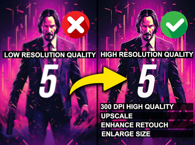 Bad Resolution File Fix blurry photo, high quality, enhance, high resolution by ...