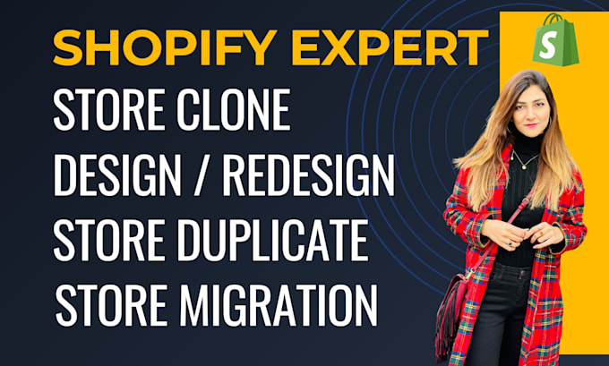 build, design, redesign and clone shopify website or store