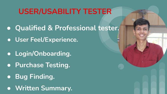 test your app, web, software and will give you honest review and feedback