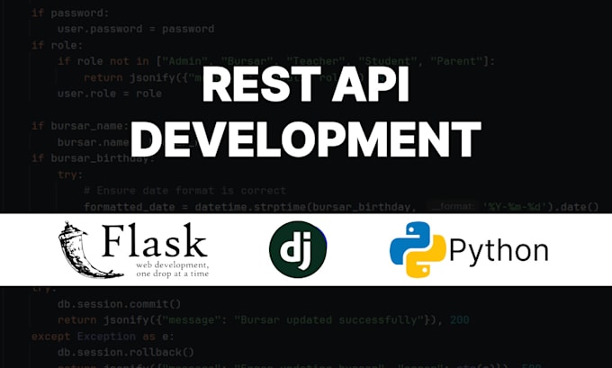 Create and integrate various api for you using fastapi, flask, django ...