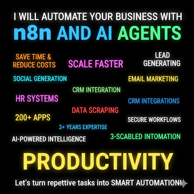 automate business with n8n and using ai agents and boosting productivity