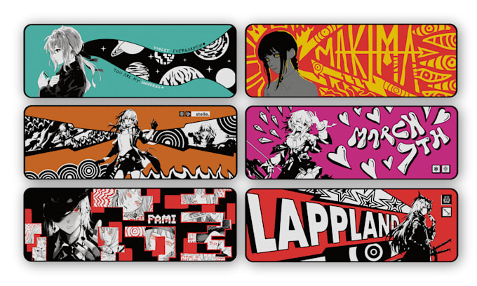 create striking anime mousepad design