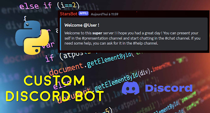 Create a discord bot in python by Pythonman3 | Fiverr