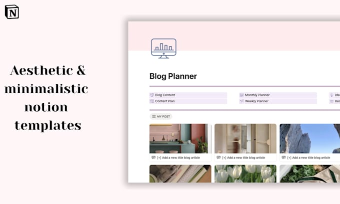 build a customized and an advanced aesthetic notion template