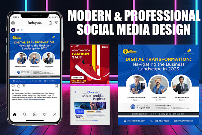 create a professional social media poster designer