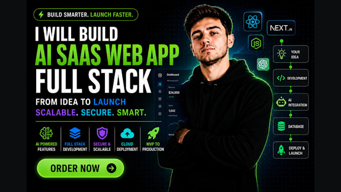 develop a full stack ai saas mvp web application