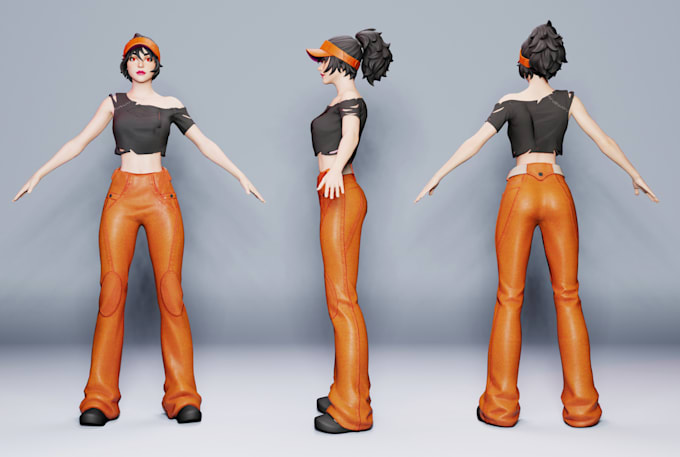create 3d stylized character for game and animation