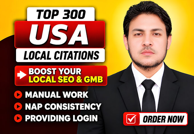 do 300 USA local citations and directory submission
