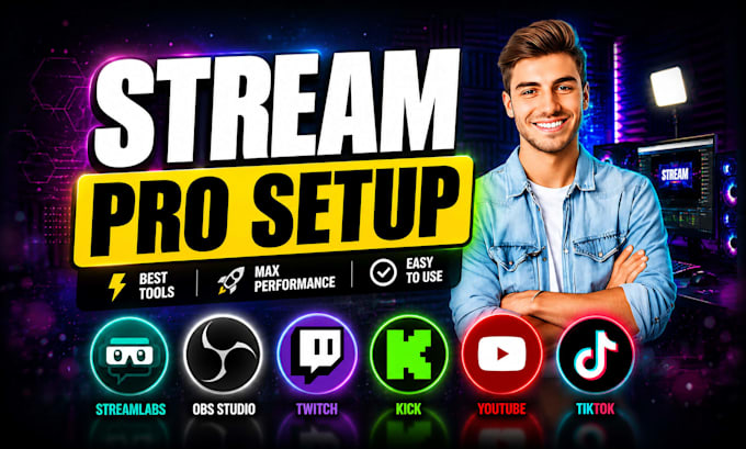 setup configure obs studio for live streaming recording