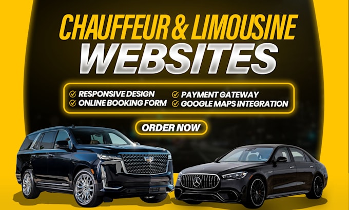 Design chauffeur limousine taxi booking website by Musaratqueen Fiverr