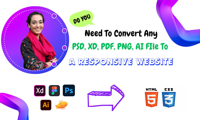 convert figma, PSD, and PDF to HTML with clean code