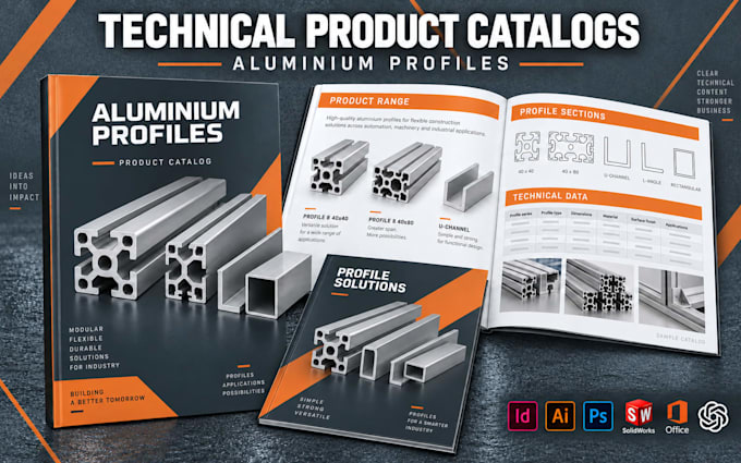 create technical product catalogs for industrial products
