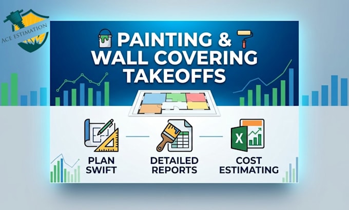 do detail paint takeoff, wall covering, material takeoff and estimation