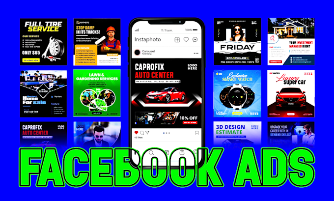 social media advertising, meta ads design, image ads, and static image