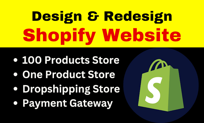 Do shopify website design and redesign, create shopify dropshipping ...