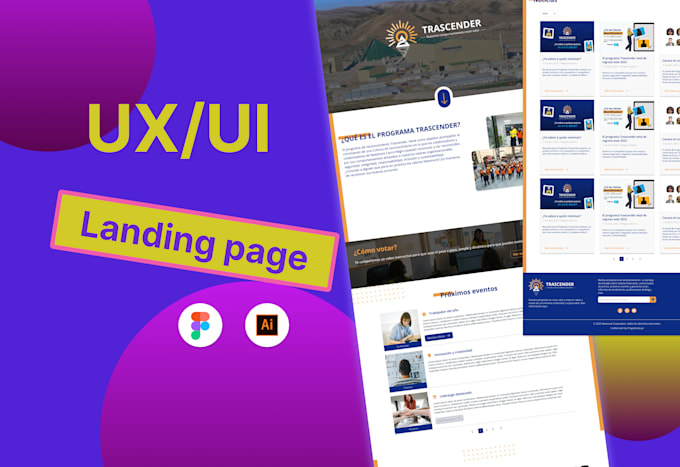 diseño de sitios web, landing page, app, etc