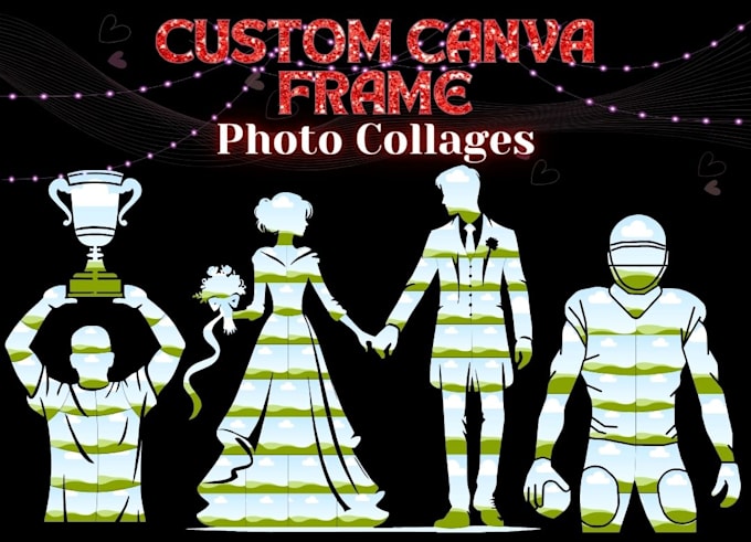 create custom canva frame collages any shape