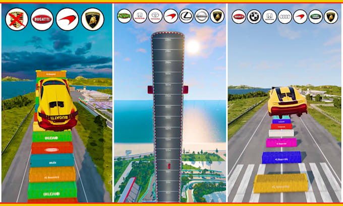 create beamng drive bulk shorts video package for youtube cahnnel