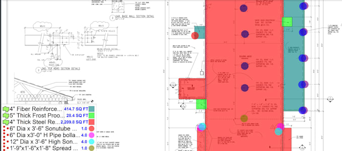 create the bill of quantities and material takeoff