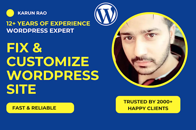 fix and customize your wordpress website