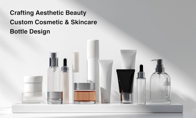 create cosmetic aesthetic bottles and perfume mockups