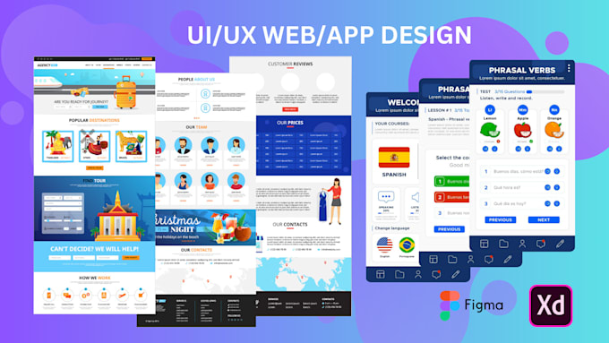 Web design, ui ux, mobile app, landing page using figma by Creativeuxer ...