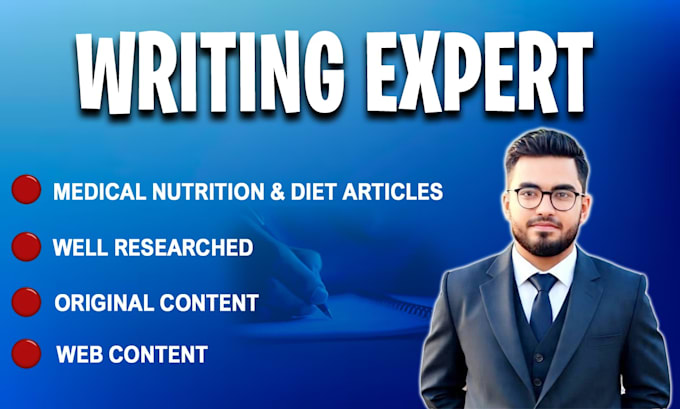 write and edit medical, nutrition and diet article