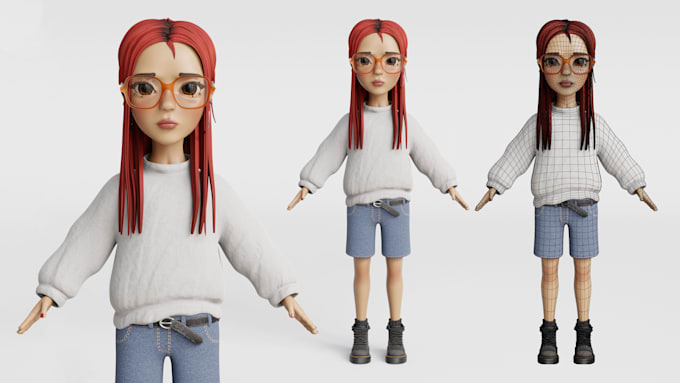 Do a 3d character modeling for you by Madalenapais | Fiverr