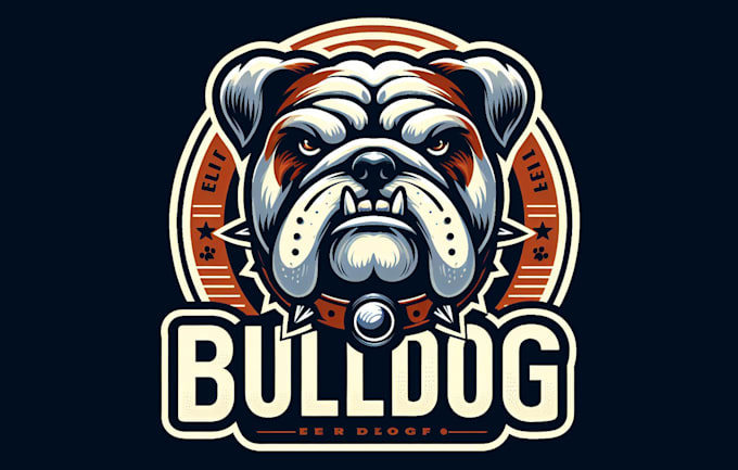 make eye catching bull dog mascot logo only 12 hours