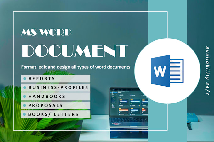 format, design, edit, create and fix microsoft word document