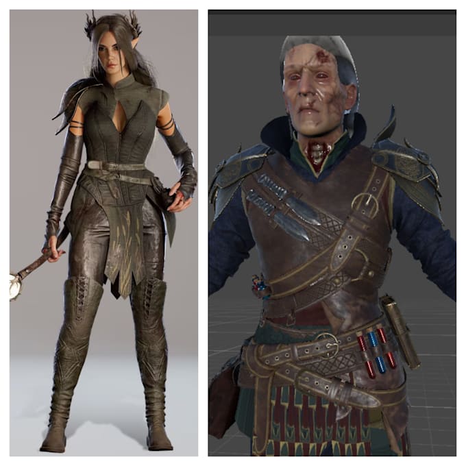 design 3d characters and assets in unity