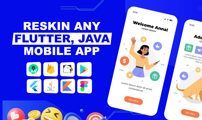 Reskin java, flutter app source code by Bizsailor | Fiverr image.
