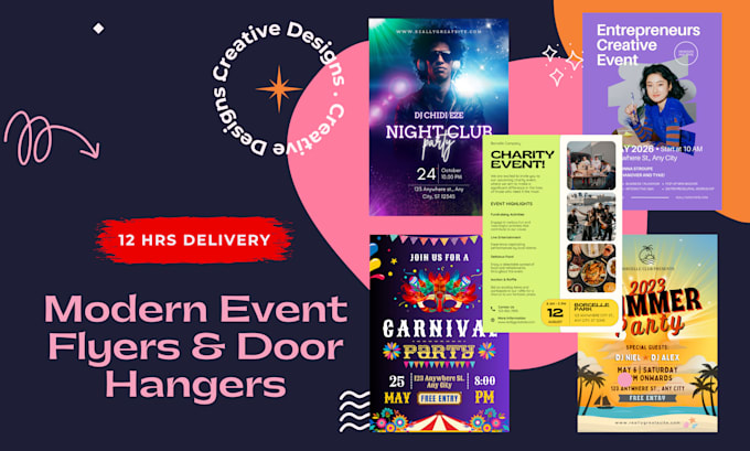 design modern professional flyer, poster and door hanger
