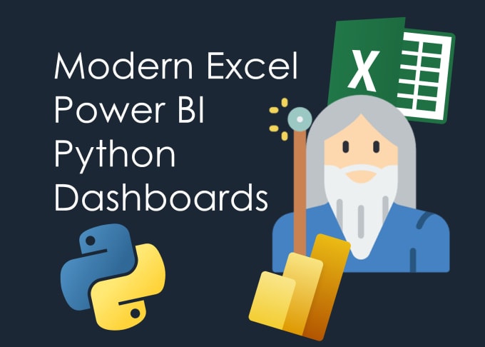 Create excel, power bi, python modern dashboards by Xcelwizard | Fiverr