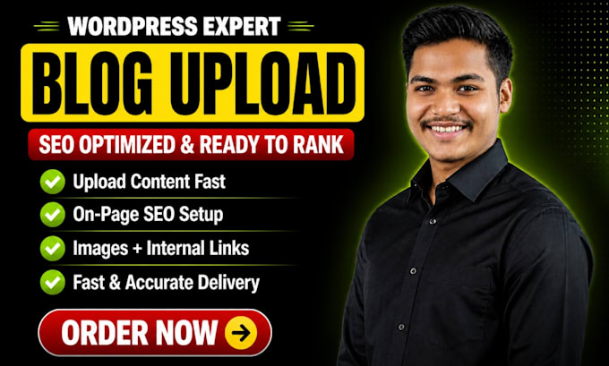 upload content and blog posts, article posting for wordpress website as va