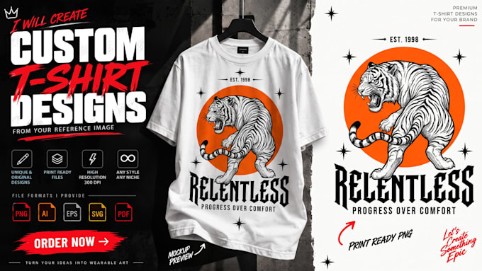 recreate custom tshirt designs from your reference image