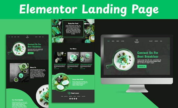 design a responsive elementor landing page