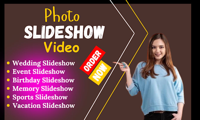 create wedding, birthday, memorial and event photo slideshow video