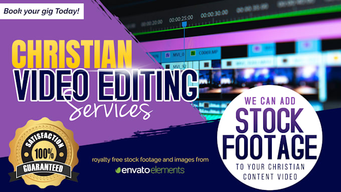 edit in stock footage to your christian content video