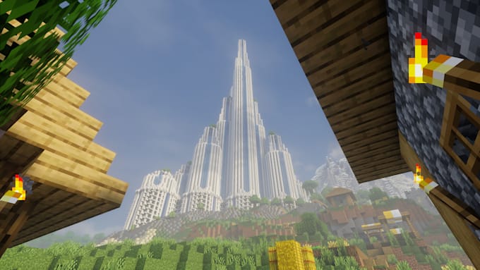 create viral building timelapse video in minecraft