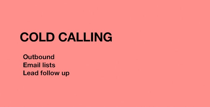 do b2b and b2c cold calling and appointment setting