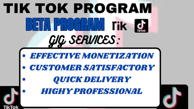 Create and setup tik tok account beta program for monetization by ...