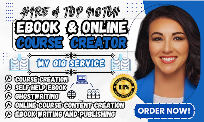 Create online course content course creation ebook writing and course