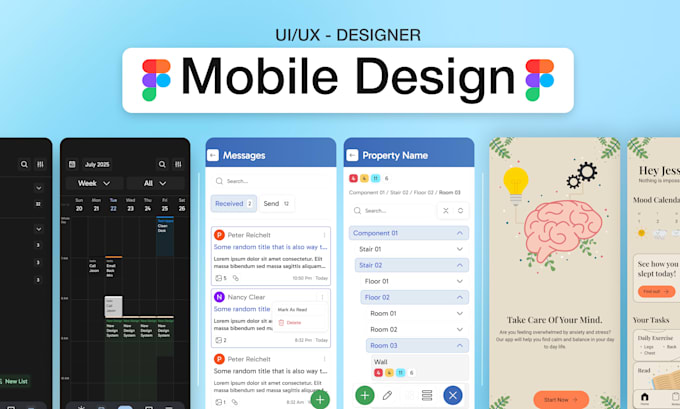 create professional figma mobile app UI UX design