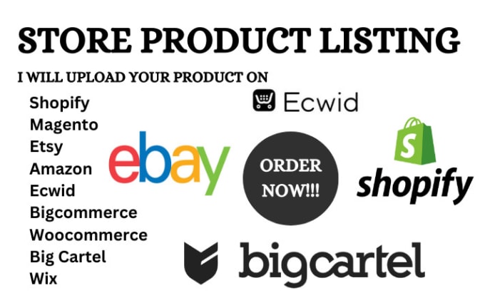 Do ecwid store, big cartel, shopify store, shift4shop product listing ...