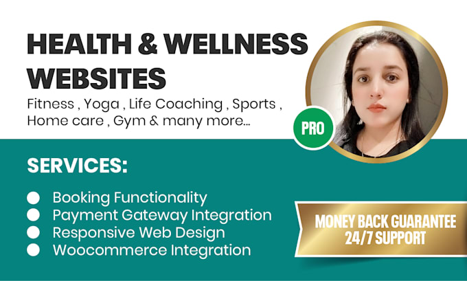 design a website for fitness, yoga, life coaching, sports business and more