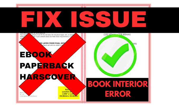 do fix rejection issues for amazon kdp book cover and interior