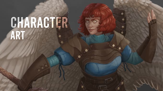 draw your fantasy oc or dnd character illustration