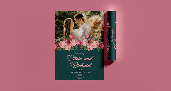 design wedding invitation cards, banner, wed events or flyer